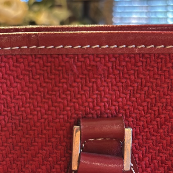 Burberry, London blue label authentic TARTAN red leather handbag/tote - Picture 14 of 14